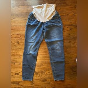Indigo blue maternity skinny jeans